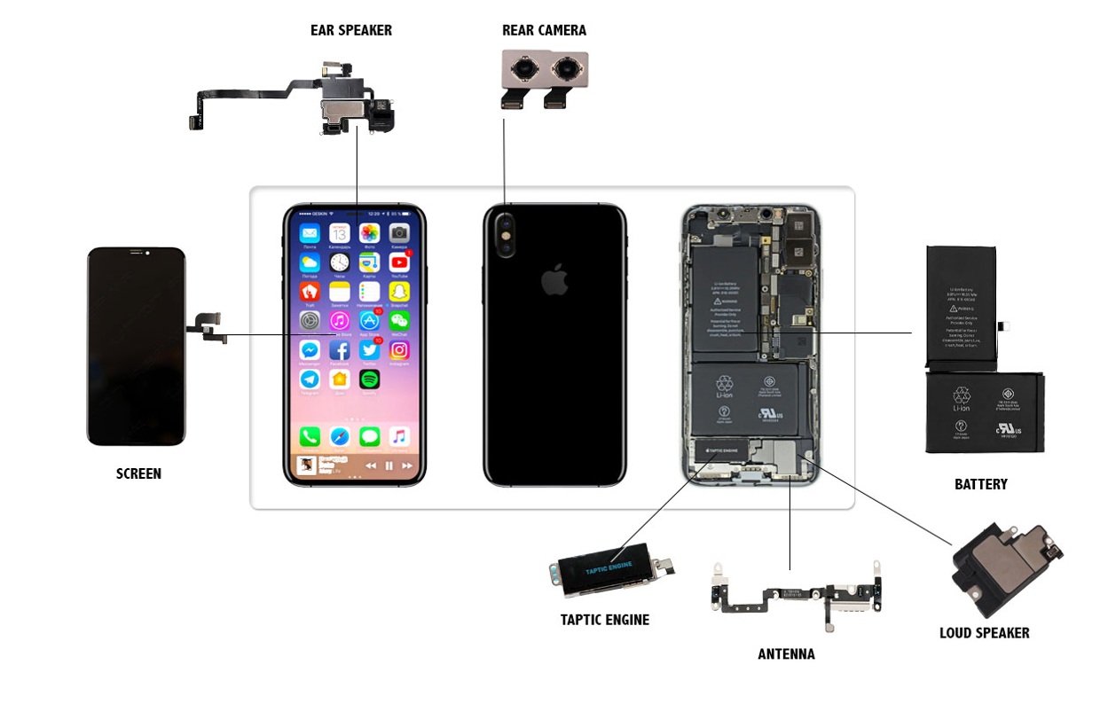 Apple iPhone X Other Parts Repair / Replacement Service – Mass Mobiles